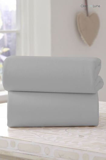 Clair De Lune Grey Cot Bed Fitted Sheet (C67798) | £36