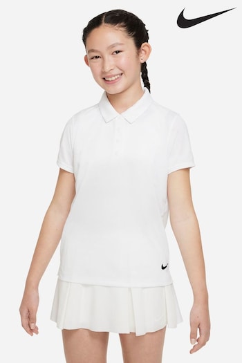 Nike running White Victory Golf Dri-FIT Polo Shirt (C67829) | £28