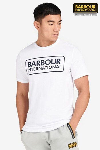 Barbour® International Essential Logo White T-Shirt (C68002) | £33