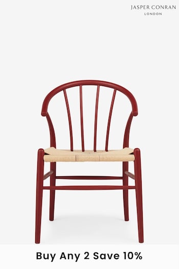 Jasper Conran London Set of 2 Red Bray Dining Chairs (C68155) | £375