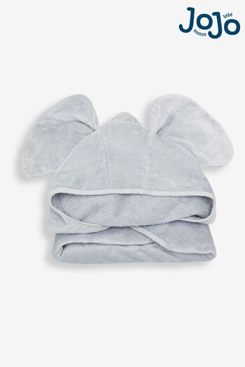 JoJo Maman Bébé Grey Elephant Hooded Towel (C68166) | £19