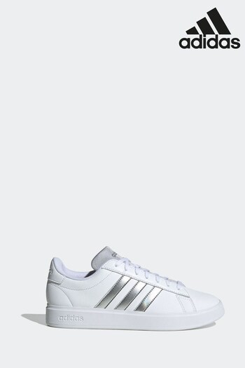 adidas White Grand Court 2.0 Shoes (C68268) | £70