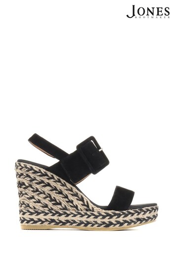 Jones Bootmaker Amerie Black Wedge Sandals (C68270) | £99