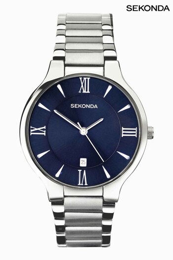 Sekonda Mens Blue Stainless Steel Bracelet Watch (C68402) | £50
