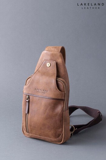 Lakeland Leather Brown Hawksdale Leather Sling Bag (C68705) | £90