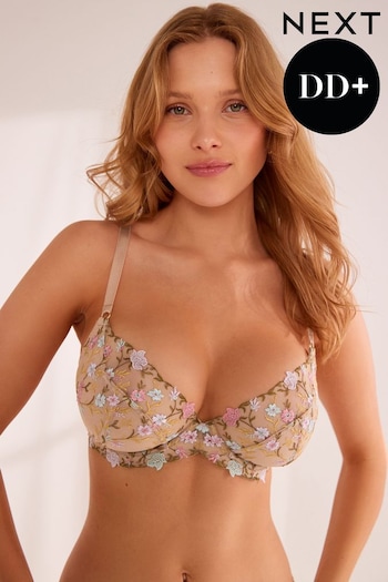 Ditsy Floral DD+ Non Pad Full Cup Embroidered Bra (C68746) | £28