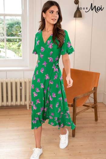 Pour Moi Green Megan Slinky Rec Dress (C68778) | £49