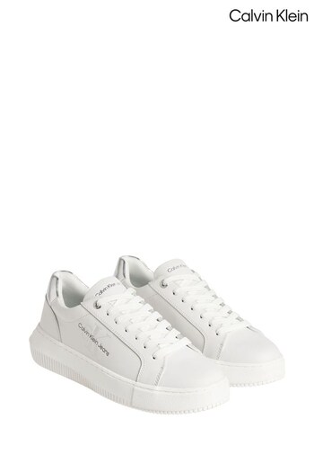 Calvin Klein Chunky Lace Up White Trainers (C68834) | £130