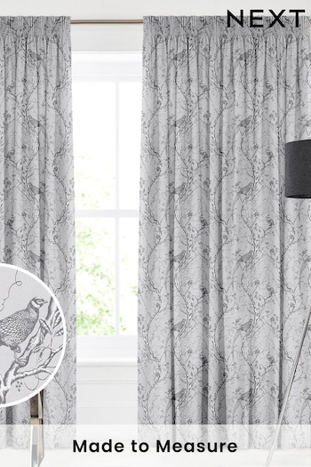 Silver Carren Made To Measure Curtains (C68981) | £109