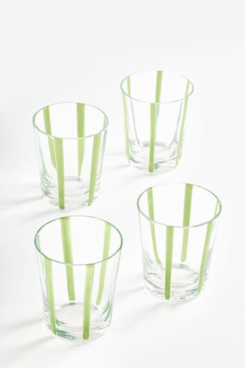 Jasper Conran London Green Set of 4 Short Tumbler Glasses (C69220) | £45