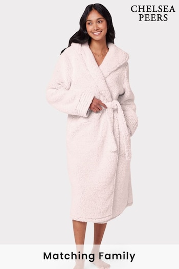 Chelsea Peers Grey Fleece Hooded Dressing Gown (C69233) | £55