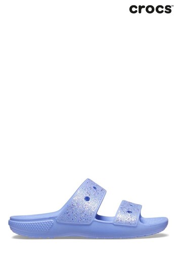 Croc Kids Purple Classic Glitter Sandals (C69325) | £30