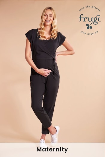 Frugi Organic Cotton Black Maternity & Nursing Jumpsuit (C69500) | £60