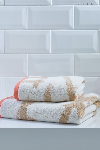 Fusion Natural Leda Jacquard Towel (C69604) | £10 - £16