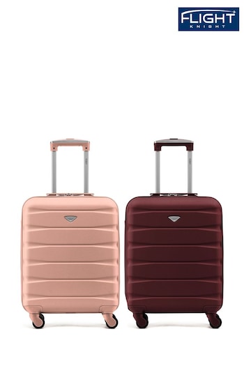 Flight Knight Ryanair Priority 4 Wheel ABS Hard Case Cabin Carry On Suitcase 55x40x20cm  Set Of 2 (C69643) | £90