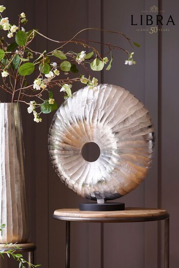 Libra Silver Ripples Abstract Shell Sculpture (C69686) | £230