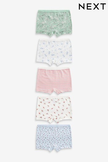 Blue Ditsy Floral Shorts Pepe 5 Pack (2-16yrs) (C69819) | £13 - £19