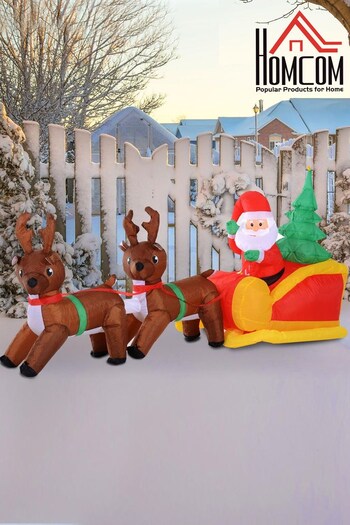 Homcom Multi Multi Inflatable Santa Sleigh Decoration (C69821) | £73