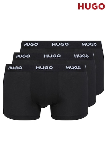 HUGO Stretch-Cotton Trunks 3 Pack With Logo Waistbands (C69825) | £39