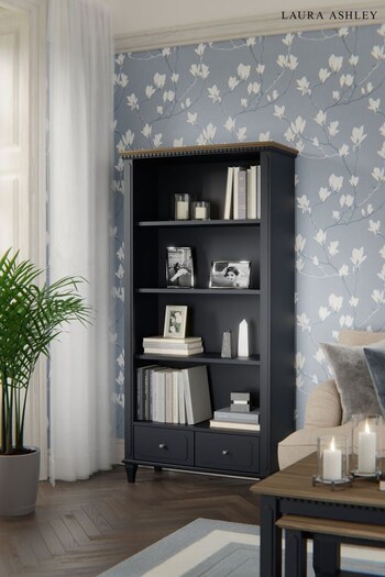 Laura Ashley Hanover 2 Drawer Single Bookcase Charcoal Grey Bookcase (C70185) | £910