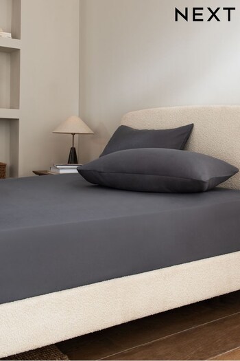 Charcoal Grey Soft Touch Deep Fitted Sheet (C70270) | £15 - £24