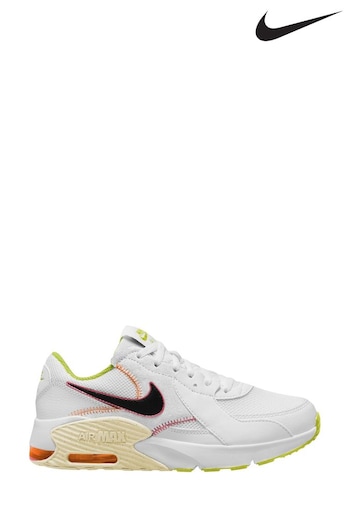 Nike White/Lime Air Max Excee Youth Trainers (C70301) | £65