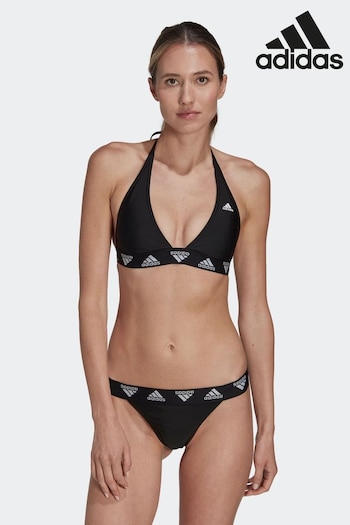 adidas Black Sportswear Swim Neckholder Bikini (C70466) | £38