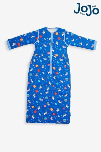JoJo Maman Bébé Blue Glow-in-the-Dark Space Dog 2.5 Tog Toddler Travel Sleeping Bag (C70685) | £22