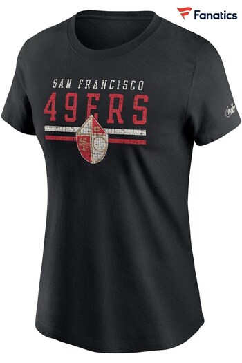 Nike Black Fanatics Womens San Francisco 49ers Nike Short Sleeve Historic T-Shirt (C70687) | £28