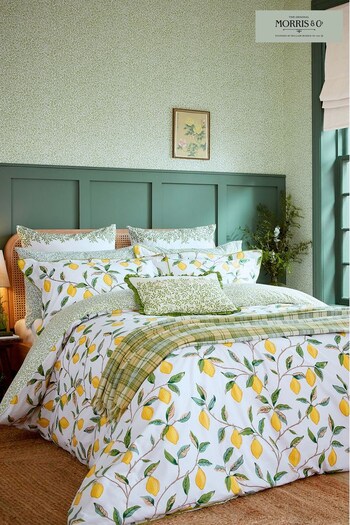 Morris & Co Green Lemon Tree Duvet Cover (C70782) | £90 - £145