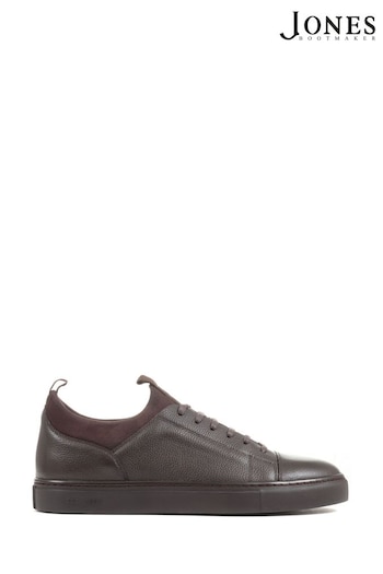 Jones Bootmaker Southgate Leather Brown Trainers (C70947) | £99