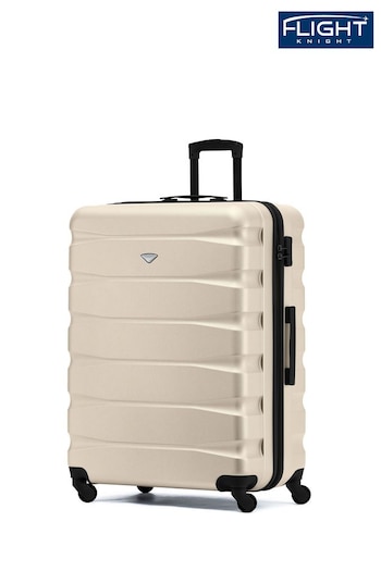 Flight Knight Large Hardcase Lightweight Check In Suitcase With 4 Wheels (C71368) | £80