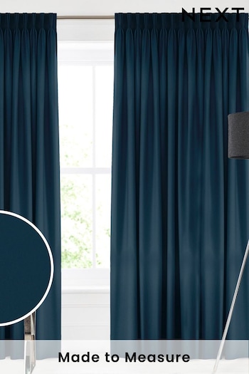 Indigo Blue Montero Velvet Made To Measure Curtains (C71420) | £91
