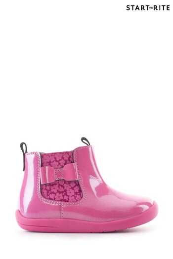 Start-Rite Pink Wonderland Leather Zip-Up Chelsea Boots (C71507) | £45