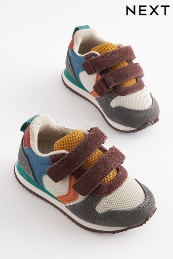 Multi Standard Fit (F) Double Strap Trainers (C71518) | £24 - £26