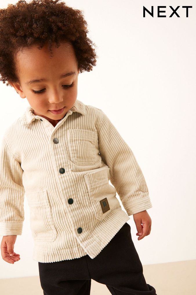 Ecru Cream Cord Shacket (3mths-9yrs) (C71621) | £16 - £20