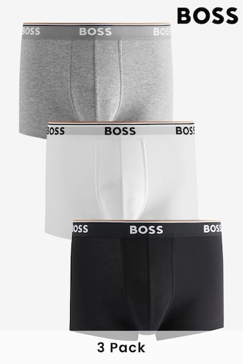 BOSS Black/Grey/White Power Boxer 3 Pack (C71717) | £42