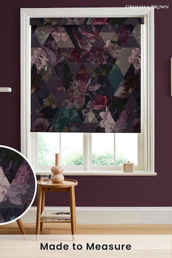 Graham & Brown Amethyst Purple Timepiece Made to Measure Roller Blind (C71754) | £58