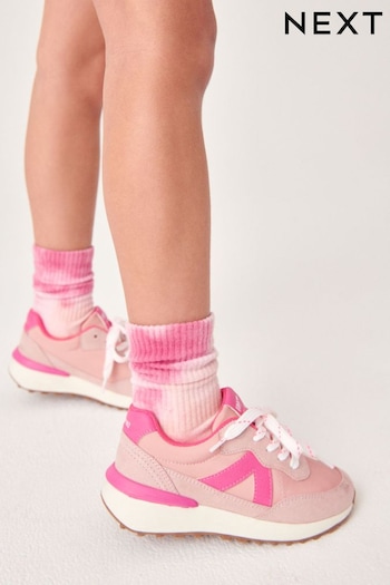 Pink Lace-Up Chunky Trainers (C71780) | £27 - £34