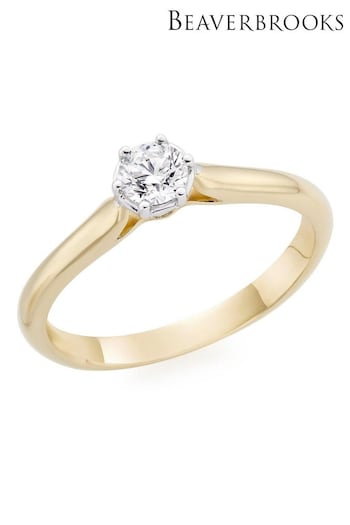Beaverbrooks 9CT Yellow Gold Diamond Solitaire Ring (C71935) | £1,600