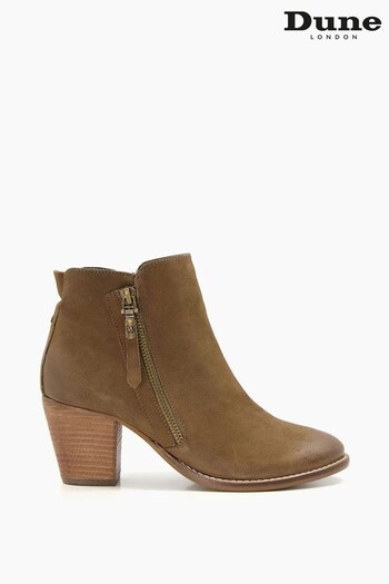 Dune London Paice Zip Up Western Ankle Boots (C71960) | £110