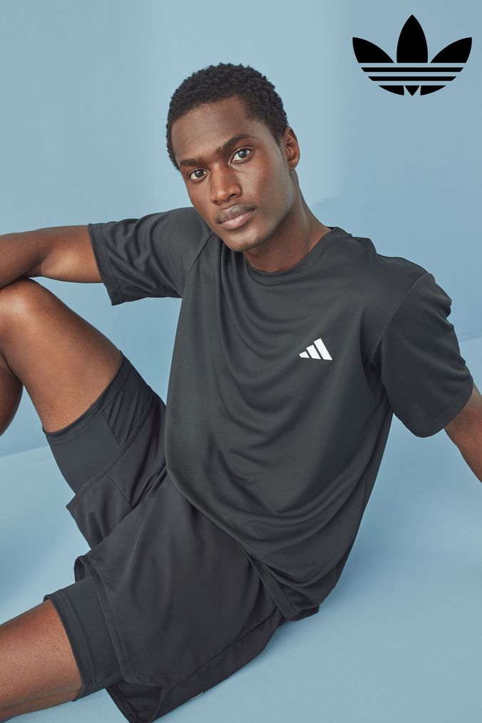 adidas Black Performance Train Essentials Training T-Shirt (C72127) | £15