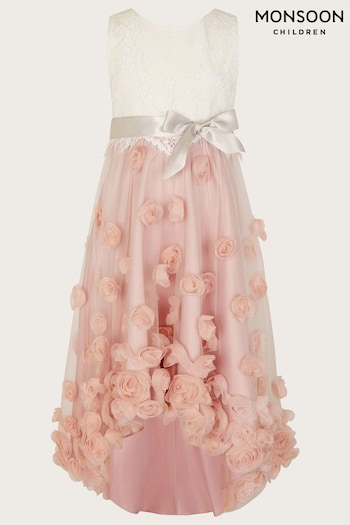 Lipsy Blush Pink Lace Bodice Occasion Dress