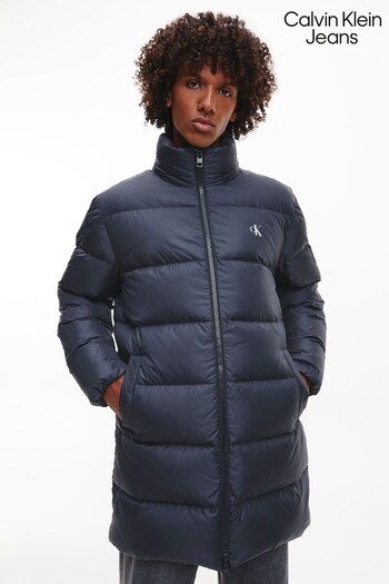 Calvin Klein Jeans Black Long Hooded Down Jacket (C72267) | £250