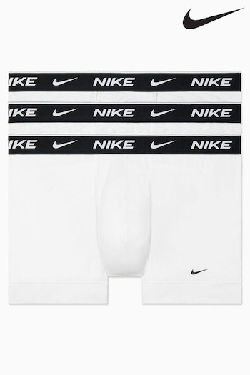 Nike prediction White Everyday Cotton Stretch Trunks 3 Pack (C72540) | £32
