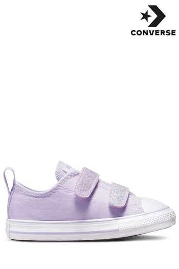 Converse Lilac Purple Shine 2V Easy On Infant Trainers (C72602) | £37