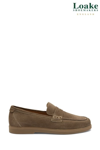 Loake Flint Suede Saddle Brown Loafers (C72665) | £145