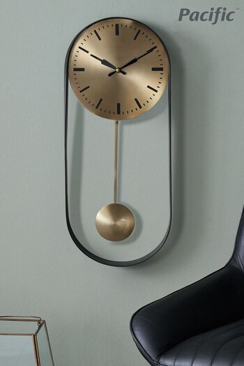 Pacific Antique Brass Pendulum Wall Clock (C72703) | £100
