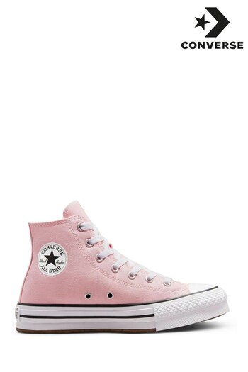 Converse Pink Eva Lift Platform High Top Youth Trainers (C72787) | £55