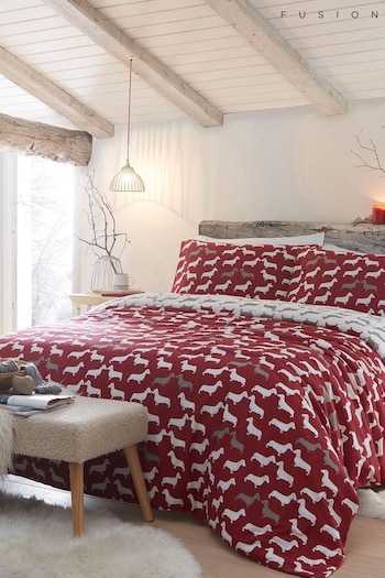 Fusion Red Snug Dudley Love Duvet Cover and Pillowcase Set (C72822) | £22 - £45